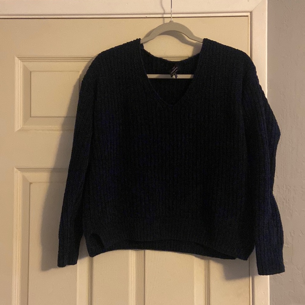 Lucky Brand dark blue knit sweater